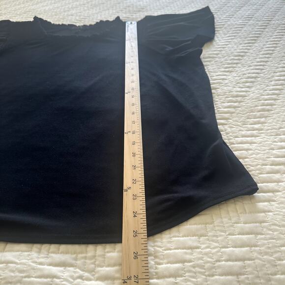 Banana Republic Short Sleeve Top Black Size XL - Picture 6 of 6